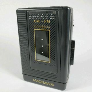 Magnavox Aq6591 Am Fm Personal Stereo Cassette Player Vintage Walkman