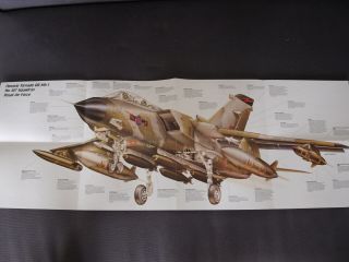 Raf No.  617 Squadron Panavia Tornado Gr.  Mk 1 Za608 Folded Detailed Poster
