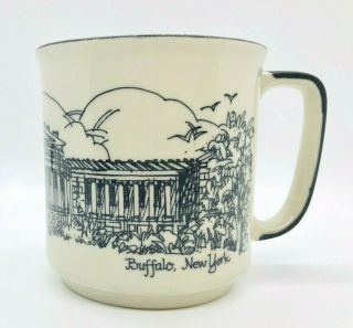 Vintage Am&a’s Ceramic Coffee Mug Albright Knox Art Gallery City Of Buffalo Ny