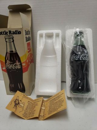 Vintage Coca Cola Coke Bottle Radio Box Still In Plastic