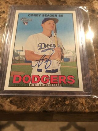 Corey Seager 2016 Topps Heritage Real One Auto Rookie Autograph Rc Ssp