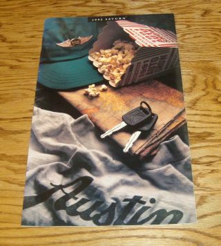 1992 Saturn Sl1 Sl2 Sc Deluxe Sales Brochure 92