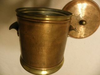 Vintage Hammered Copper Ice Bucket Made In Turkey