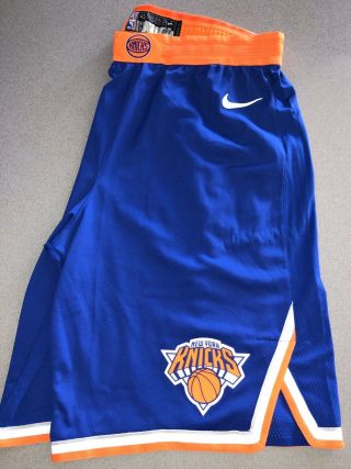 Michael Beasley York Knicks Nba Game Worn 8 (xl) Blue Shorts (steiner)