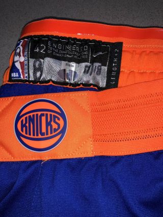 Michael Beasley York Knicks NBA Game Worn 8 (XL) Blue Shorts (STEINER) 3