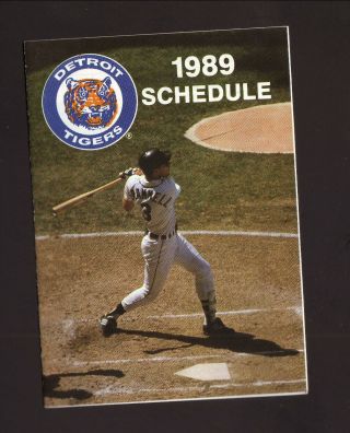 Alan Trammell - - Detroit Tigers - - 1989 Pocket Schedule - - Ralph Manuel Realtors