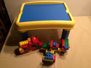 Lego Duplo Lap Storage Activity Play Table Vintage Tyco Building Blocks