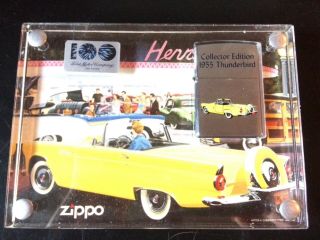 Ford Motor Company 100th Anniversary 1955 Thunderbird Zippo Lighter And Case