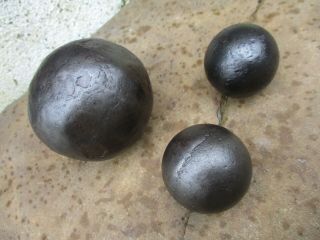 Antique Military 3 Cannon Ball Cannonball 1807 French Evasions To Portugal