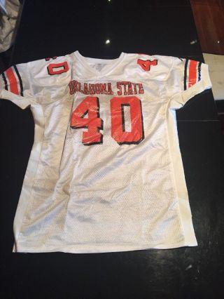 Game Worn Oklahoma State Cowboys Football Jersey 40 Sports Belle 3xl