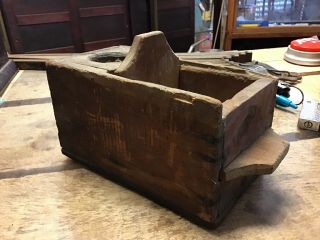 Antique Wooden Pine Bee Lining Or Hunting Box Apiary Beekeeping W Glass Window 3