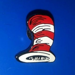 Universal Studios Dr Seuss Cat In The Hat Red/white Hat Collectible Pin Vintage