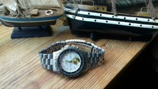 Mens Rare Vintage Samsung Diver Pilot Chronograph Watch
