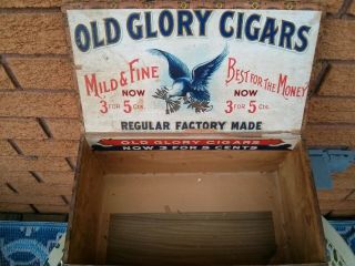 Old Glory Cigars Vintage Cigar Box