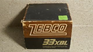 Vintage Zebco 33xbl Spincast Reel With Box And Papers " Flawless "