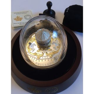 2018 Antique Carousel $50 6oz Pure Silver Gold - Plated Proof Canada Coin.