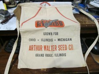 Vintage Pfister Hybrids Corn Arthur Walter Seed Co.  Apron Grand Ridge Illinos