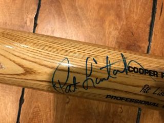 PAT LISTACH MILWAUKEE BREWERS AUTO SIGNED COOPER GAME BAT 33.  5 