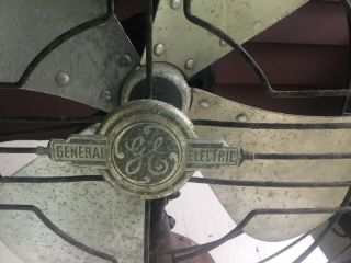 Antique Electric Fan GE Vortalex Art Deco Vintage Oscillating 16 inch Needs Work 2