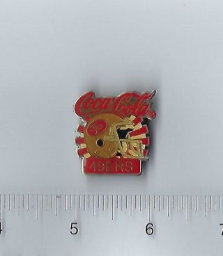 Vintage 1980s 1985 San Francisco 49ers Coca Cola Helmet Pin Old Logo Throwback