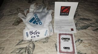 Garrett Cooper Auto Autograph Game - Batting Gloves Onyx Certified Marlins