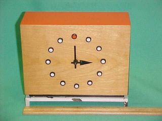 Rare Vintage Mid Century Modern Howard Miller Chronopak Desk Clock