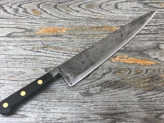Vintage Sabatier Made In France Carbon Steel Wood Handle Chef’s Butchers Knife