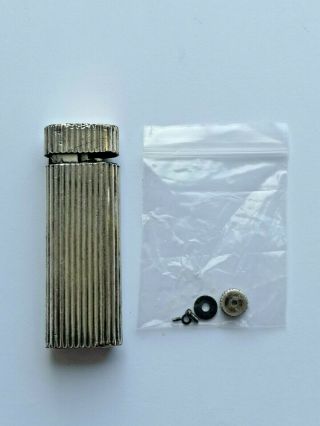 Vintage Cartier Lighter Silver Tone Stripped 2
