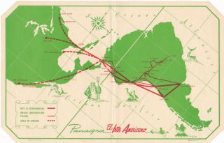 Panagra (el Inter Americano) Airline Route Map