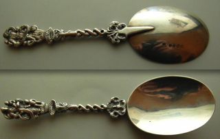 Collectable Antique Solid Silver Large Spoon Figure With Babies
