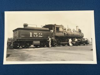 Atchison Topeka & Santa Fe Railway Railroad Locomotive 152 Antique Photo