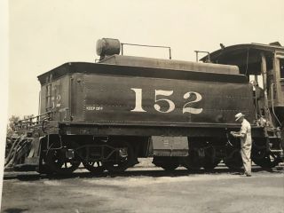 Atchison Topeka & Santa Fe Railway Railroad Locomotive 152 Antique Photo 3