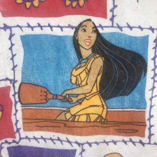 Vintage Disney Pocahontas Fashion Blanket 72 x 90 in.  Fleece Twin Or Full Bed 2