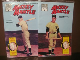Mickey Mantle Ny Yankees Comic Books By Magnum - Issues 1 & 2 Factory