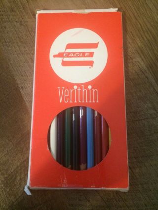 Eagle Verithin Vintage Colored Pencils Set Asst Colors Box