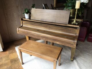 Antique Kimball Baby Grand Piano & Bench 1921 Needs Refinishing Tuning Local Pu