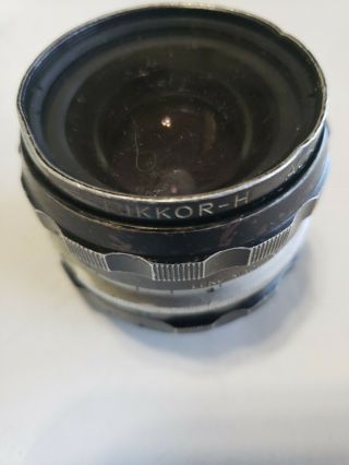 Vintage Nikon Nikkor - H Auto 1:3.  5 F=28mm Made In Japan - Parts Only,