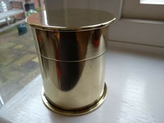 Antique Wwi Brass Shell Case Lidded Pot