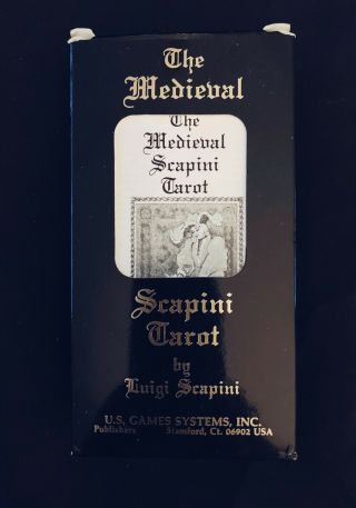 Vintage The Medieval Scapini Tarot By Luigi Scapini 1985 Oop Rare