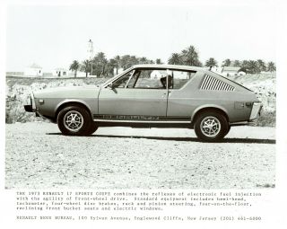 Rare Vintage Renault 17 U.  S.  Press Photo 1973