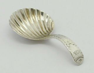 Lovely Rare George Iii 18th Century Solid Silver Caddy Spoon Hm 1784 John Lambe