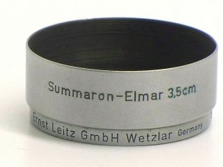 Vintage Ernst Leitz Gmbh Wetzlar Lens Hood Summaron Elmar 3,  5cm