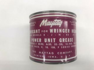 Vintage Nos Maytag Washer Wringer Head Grease Lubricant 1lb.  Wide Can/tin 56078 - X