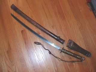 S036 Japanese Samurai Sword: Ija Army Gunto W Old Blade Nobuyuki 67.  0 Cm