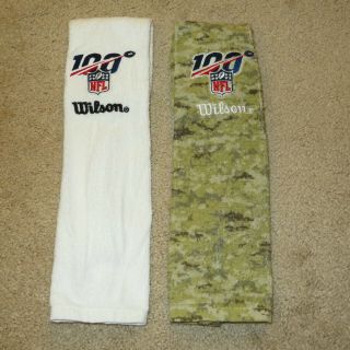 2019 Game Nfl 100 Year Anniv Salute To Service Camoflauge & White Towel