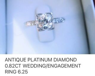 Platinum Antique Vintage Diamond Ring