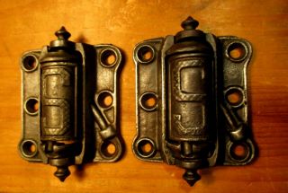 Vintage Ornate Cast Iron Screen Door Hinges Cottage Door Hinge