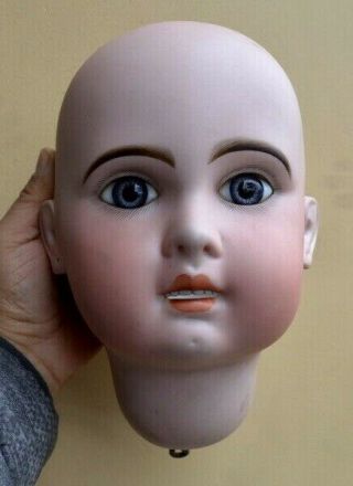 Antique Doll Porcelain Bisque Toy Rara Tete Jumeau French Head Large 1907 / 16