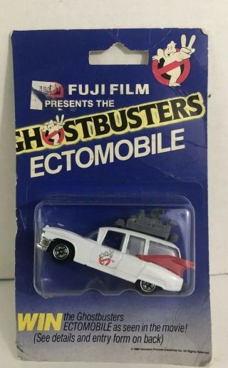 Vintage 1989 Fuji Film Ghostbusters 2 Ecto - 1a Diecadt Car Moc