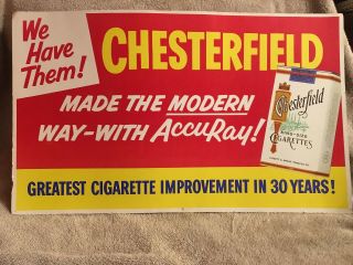 Chesterfield Cigarettes Advertising Tobacco Sign